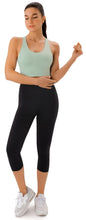 Load image into Gallery viewer, JOYSPELS Sports Bras for Women Extra Comfort Criss-Cross Back Padded Workout Tops for Women Medium Support Pale Green
