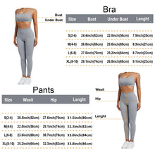 Load image into Gallery viewer, SUUKSESS Women Seamless 2 piece Workout Sets Strappy Padded Sports Bra Booty High Waisted Leggings Outfits (Hot Pink)
