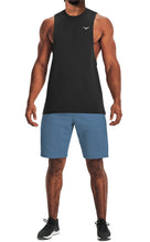 Load image into Gallery viewer, Project Titan Men's Drop Arm Tank Top – Loose Fit Cut Off Sleeveless Gym Shirt for Weightlifting &amp; Training in Black
