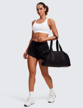 Load image into Gallery viewer, CRZ YOGA Women's Strappy Sports Bras Fitness Workout Padded Yoga Criss Cross Back Cami White
