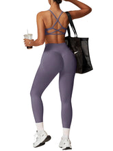 Load image into Gallery viewer, Impact Leggings for Women Seamless Workout Yoga Pants Hidden Scrunch Butt Tummy Control Gym Leggings Mid Low Waist 25" Truffle XS

