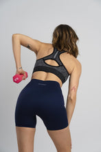 Load image into Gallery viewer, New Balance Women's Seamless MID Impact Heather Keyhole Sport Bra with Removable Pads, Tornado
