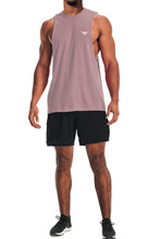 Load image into Gallery viewer, Project Titan Men's Drop Arm Tank Top – Loose Fit Cut Off Sleeveless Gym Shirt for Weightlifting &amp; Training in Pale Plum
