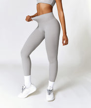 Load image into Gallery viewer, Womens Workout Sets Two Piece Seamless Stretch Cross Back Tank Top Matching Tummy Control High Waist Leggings Set 2 Piece For Women Gym Yoga Active Wear Outfits Athletic Work Out Clothes Grey
