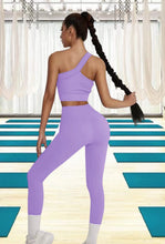 Load image into Gallery viewer, Purple Two Piece Women's Workout Outfits (2Pce Set)
