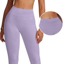 Load image into Gallery viewer, Scrunch Butt Impact Leggings for Women Mid Low Waist 25" Seamless Gym Yoga Pants Tummy Control Compression Booty Tights Lilac
