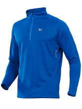 Load image into Gallery viewer, NORTHYARD Men's Quarter Zip Pullover – Long Sleeve Moisture-Wicking Running Shirt with UPF 50+ in Royal Blue
