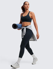Load image into Gallery viewer, CRZ YOGA Women's Strappy Sports Bras Fitness Workout Padded Yoga Criss Cross Back Cami True Navy
