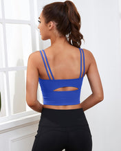 Load image into Gallery viewer, Everrysea Longline Sports Bra for Women Padded Workout Tank Tops Built in Bras Strappy Yoga Corp Top Camisole
