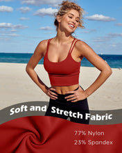 Load image into Gallery viewer, Everrysea Longline Sports Bra for Women Padded Workout Tank Tops Built in Bras Strappy Yoga Corp Top Camisole
