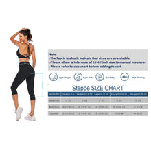 Load image into Gallery viewer, Steppe Naked Feeling High Waisted Yoga Pants Women's Workout Capris Leggings with Pockets Tummy Control Buttery Soft Running Compression Capris for Athletic Gym Exercise Fitness Black
