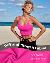 Load image into Gallery viewer, Everrysea Longline Sports Bra for Women Padded Workout Tank Tops Built in Bras Strappy Yoga Corp Top Camisole
