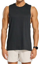 Load image into Gallery viewer, Project Titan Men's Drop Arm Tank Top – Cut Off Sleeveless Gym Shirt for Weightlifting &amp; Bodybuilding in Black
