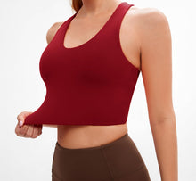 Load image into Gallery viewer, JOYSPELS Sports Bras for Women Extra Comfort Criss-Cross Back Padded Workout Tops for Women Medium Support

