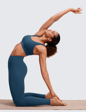 Load image into Gallery viewer, CRZ YOGA Women's Strappy Sports Bras Fitness Workout Padded Yoga Criss Cross Back Cami French Navy
