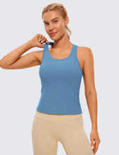 Load image into Gallery viewer, CRZ YOGA Butterluxe Racerback Workout Tank Tops for Women Sleeveless Camisole Gym Athletic Yoga Shirts Universe Blue
