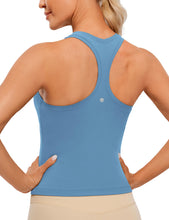Load image into Gallery viewer, CRZ YOGA Butterluxe Racerback Workout Tank Tops for Women Sleeveless Camisole Gym Athletic Yoga Shirts Universe Blue

