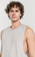Load image into Gallery viewer, Project Titan Men's Drop Arm Tank Top – Cut Off Sleeveless Gym Shirt for Weightlifting &amp; Bodybuilding in Unbleached Linen
