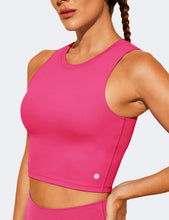 Load image into Gallery viewer, Natural Feelings Nudi Sports Bras for Women Removable Padded Yoga Tank Tops Sleeveless Fitness Workout Crop Tops Shocking Pink
