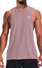 Load image into Gallery viewer, Project Titan Men's Drop Arm Tank Top – Loose Fit Cut Off Sleeveless Gym Shirt for Weightlifting &amp; Training in Pale Plum

