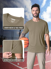 Load image into Gallery viewer, MAGCOMSEN Men's Summer UPF 50 Crew Neck Lightweight Short Sleeve Rash Guard Quick Dry Shirts
