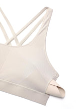 Load image into Gallery viewer, CRZ YOGA Women's Strappy Sports Bras Fitness Workout Padded Yoga Criss Cross Back Cami Mojave Tan
