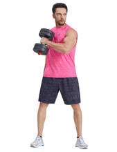 Load image into Gallery viewer, EZRUN Men's Tank Tops Quick Dry Workout Muscle Sleeveless Shirts Summer Gym Athletic Shirt for Swim Beach Running Neon Pink
