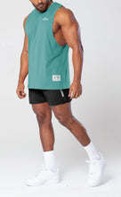 Load image into Gallery viewer, Project Titan Men's Drop Arm Tank Top – Cut Off Sleeveless Gym Shirt for Weightlifting &amp; Bodybuilding in Teal Green
