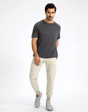 Load image into Gallery viewer, Pudolla Men's Lightweight Tapered Jogger Pants with Zip Pockets – Quick-Dry Athletic Running Joggers in Khaki
