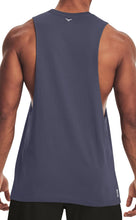 Load image into Gallery viewer, Project Titan Men's Drop Arm Tank Top – Loose Fit Cut Off Sleeveless Gym Shirt for Weightlifting &amp; Training in Tempered Steel Purple
