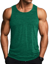 Load image into Gallery viewer, MAGCOMSEN Swim Tank Top Men Gym Dry Fit Sleeveless Muscle Shirts for Men Athletic Workout Active Tank Top Jade Green
