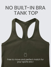 Load image into Gallery viewer, CRZ YOGA Butterluxe Racerback Workout Tank Tops for Women Sleeveless Camisole Gym Athletic Yoga Shirts Olive Green
