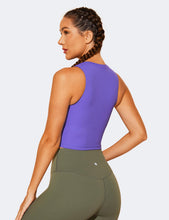 Load image into Gallery viewer, Natural Feelings Nudi Sports Bras for Women Removable Padded Yoga Tank Tops Sleeveless Fitness Workout Crop Tops Royal Lilac
