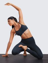 Load image into Gallery viewer, CRZ YOGA Butterluxe Womens Y Back Sports Bra - Padded Racerback Low Impact Spaghetti Thin Strap Workout Yoga Top True Navy
