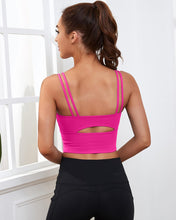 Load image into Gallery viewer, Everrysea Longline Sports Bra for Women Padded Workout Tank Tops Built in Bras Strappy Yoga Corp Top Camisole
