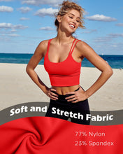 Load image into Gallery viewer, Everrysea Longline Sports Bra for Women Padded Workout Tank Tops Built in Bras Strappy Yoga Corp Top Camisole
