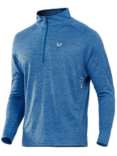 Load image into Gallery viewer, NORTHYARD Men's Short Sleeve Workout Gym Shirt – Quick Dry Athletic T-Shirt | Blue Heather
