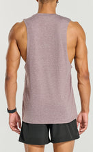 Load image into Gallery viewer, Project Titan Men's Drop Arm Tank Top – Cut Off Sleeveless Gym Shirt for Weightlifting &amp; Training in Light Grape Flax
