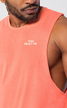 Load image into Gallery viewer, Project Titan Men's Icon Drop Arm Tank Top – Cut Off Sleeveless Gym Shirt for Weightlifting &amp; Bodybuilding in Sunset Coral
