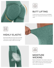 Load image into Gallery viewer, NORMOV Seamless Workout Butt Lifting Leggings - Booty Scrunch Gym Leggings for Women(AB Forest Green,S)
