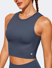 Load image into Gallery viewer, Natural Feelings Nudi Sports Bras for Women Removable Padded Yoga Tank Tops Sleeveless Fitness Workout Crop Tops Navy
