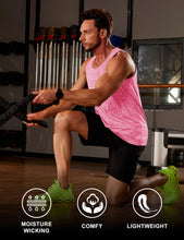 Load image into Gallery viewer, MAGCOMSEN Running Tank Top Men Dry Fit Gym Sleeveless T Shirts Athletic Workout Shirts Yoga Swim Beach Tank Tops Pink

