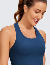 Load image into Gallery viewer, CRZ YOGA Butterluxe Racerback Workout Tank Tops for Women Sleeveless Camisole Gym Athletic Yoga Shirts French Navy
