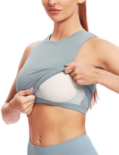Load image into Gallery viewer, Natural Feelings Nudi Sports Bras for Women Removable Padded Yoga Tank Tops Sleeveless Fitness Workout Crop Tops
