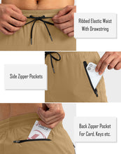 Load image into Gallery viewer, Pudolla Men's Lightweight Tapered Jogger Pants with Zip Pockets – Quick-Dry Athletic Running Joggers in Dark Khaki
