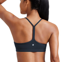 Load image into Gallery viewer, CRZ YOGA Butterluxe Womens Y Back Sports Bra - Padded Racerback Low Impact Spaghetti Thin Strap Workout Yoga Top True Navy
