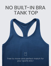 Load image into Gallery viewer, CRZ YOGA Butterluxe Racerback Workout Tank Tops for Women Sleeveless Camisole Gym Athletic Yoga Shirts French Navy
