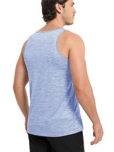 Load image into Gallery viewer, MAGCOMSEN Muscle Tank Tops for Men Sleeveless Shirts Men Running Tank Top Men Gym Tank Quick Dry Workout Athletic Tank Top Light Blue

