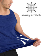 Load image into Gallery viewer, MAGCOMSEN Mens Workout Tank Tops Sleeveless Shirts Athletic Dry Fit Tank Top Gym Running Tank Top Men Sport Summer Tank Royal Blue
