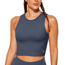 Load image into Gallery viewer, Natural Feelings Nudi Sports Bras for Women Removable Padded Yoga Tank Tops Sleeveless Fitness Workout Crop Tops Navy
